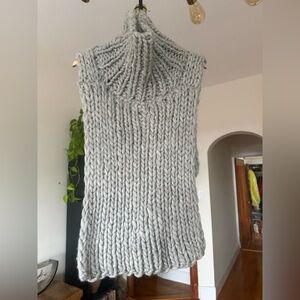 Cozy Gray Knit Sweater Vest